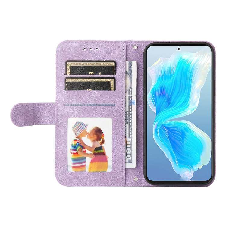 For Tecno Camon 18 Premier Skin Feel Life Tree Metal Button Leather Phone Case