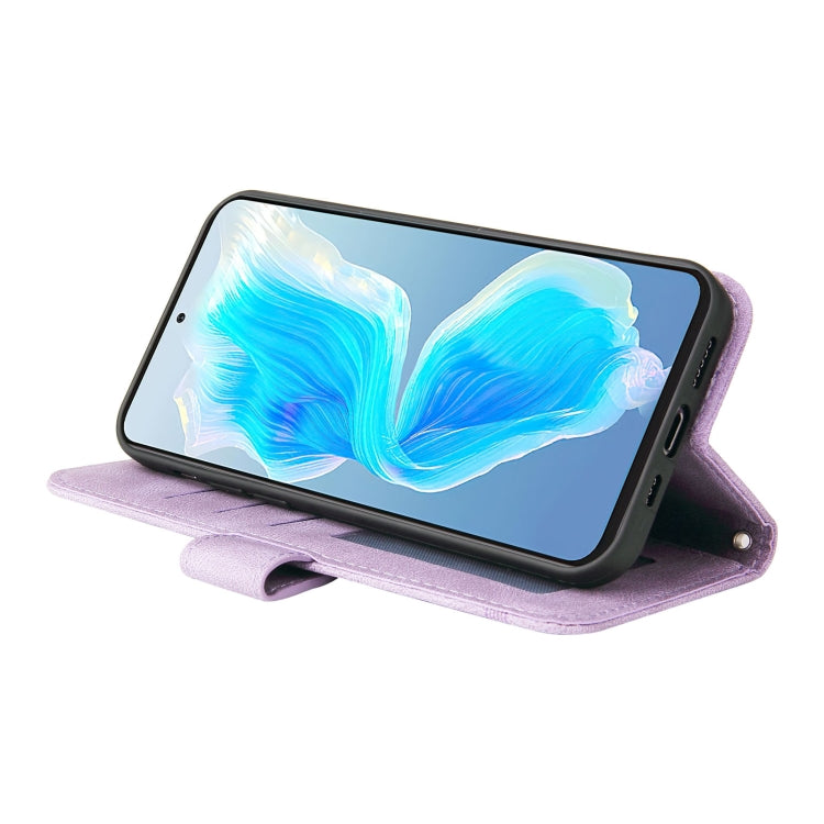 For Tecno Camon 18 Premier Skin Feel Life Tree Metal Button Leather Phone Case