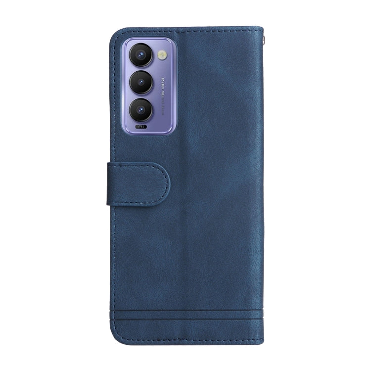 For Tecno Camon 18 / 18 Pro Skin Feel Life Tree Metal Button Leather Phone Case
