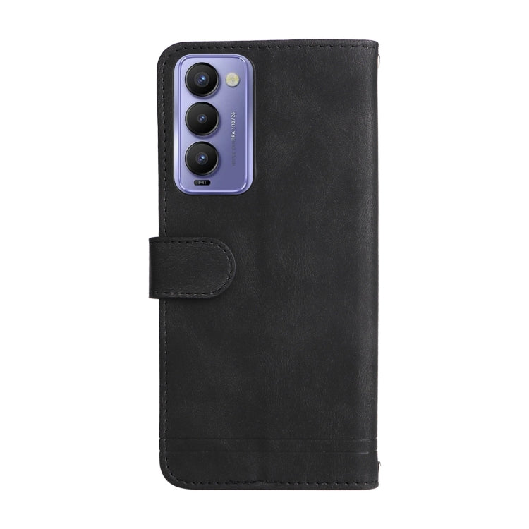 For Tecno Camon 18 / 18 Pro Skin Feel Life Tree Metal Button Leather Phone Case