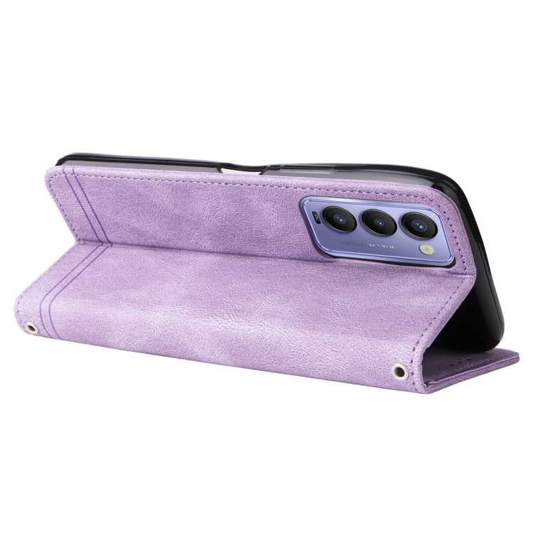 For Tecno Camon 18 / 18 Pro Skin Feel Life Tree Metal Button Leather Phone Case