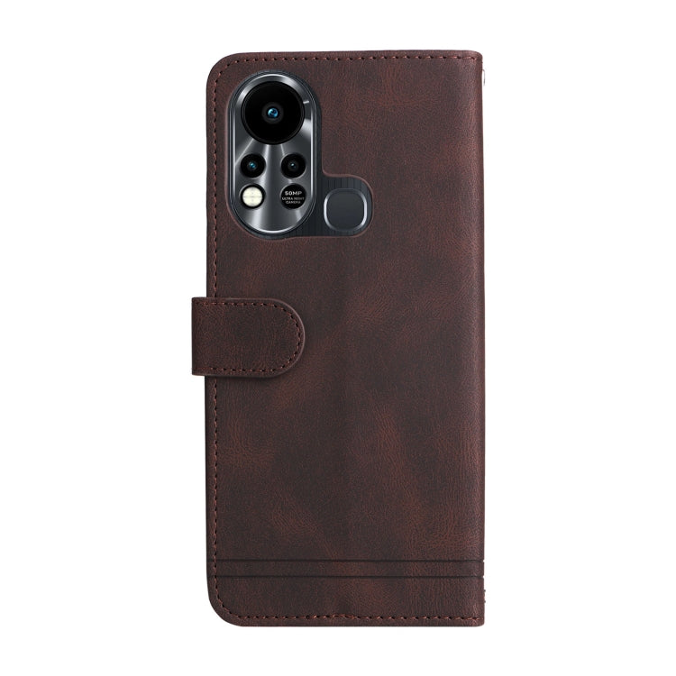 For Infinix Hot 11s Skin Feel Life Tree Metal Button Leather Phone Case