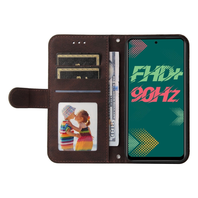 For Infinix Hot 11s Skin Feel Life Tree Metal Button Leather Phone Case