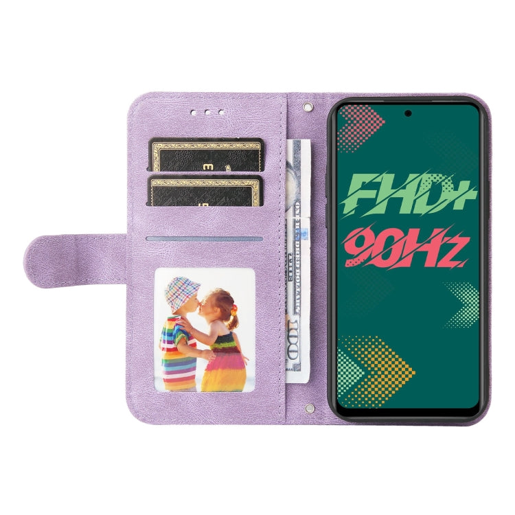 For Infinix Hot 11s Skin Feel Life Tree Metal Button Leather Phone Case