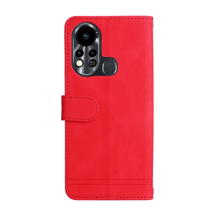 For Infinix Hot 11s Skin Feel Life Tree Metal Button Leather Phone Case