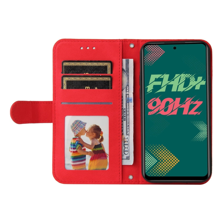 For Infinix Hot 11s Skin Feel Life Tree Metal Button Leather Phone Case