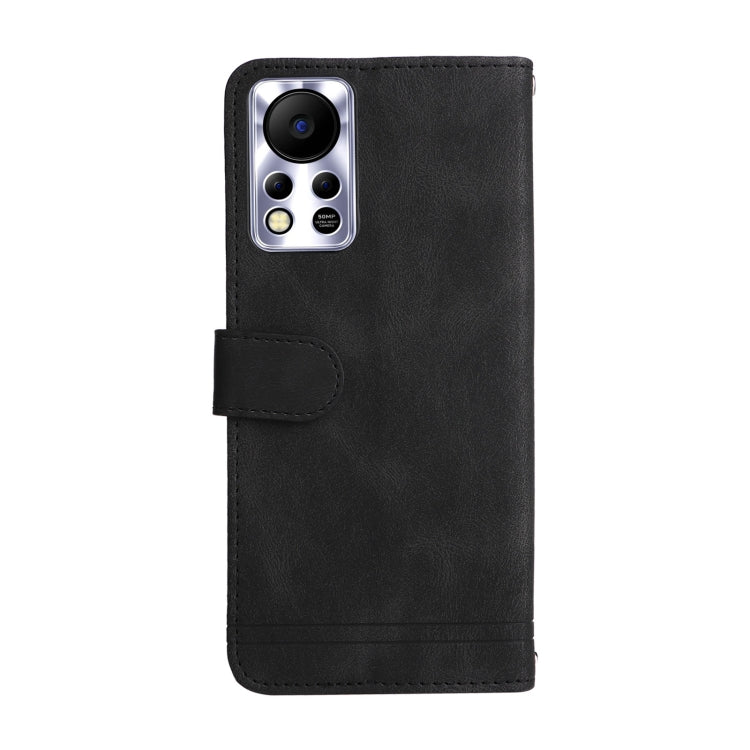 For Infinix Hot 11s NFC Skin Feel Life Tree Metal Button Leather Phone Case