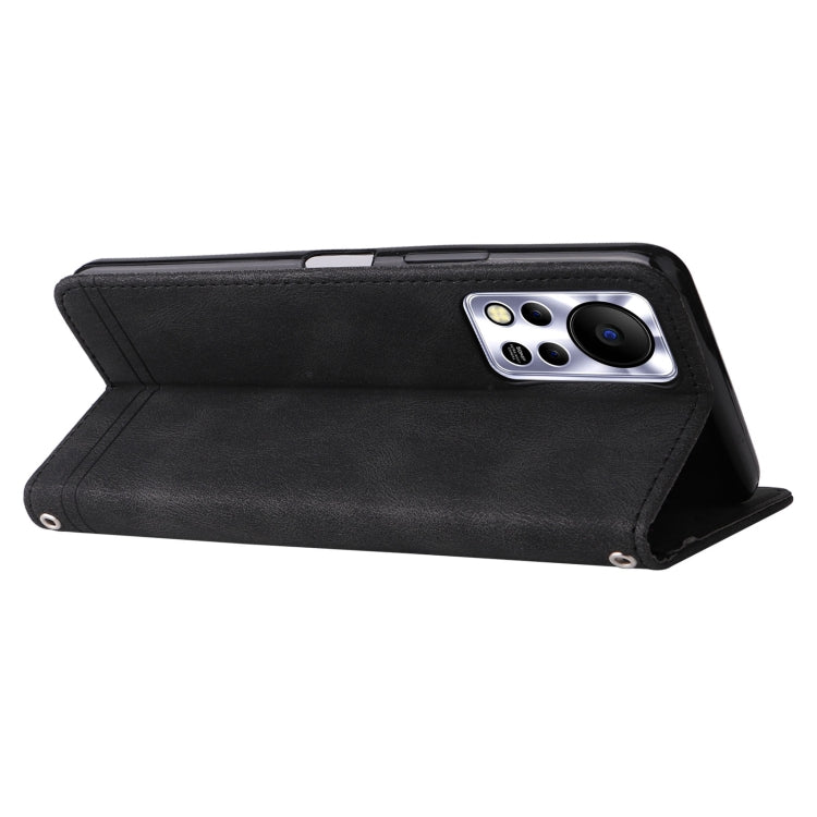 For Infinix Hot 11s NFC Skin Feel Life Tree Metal Button Leather Phone Case