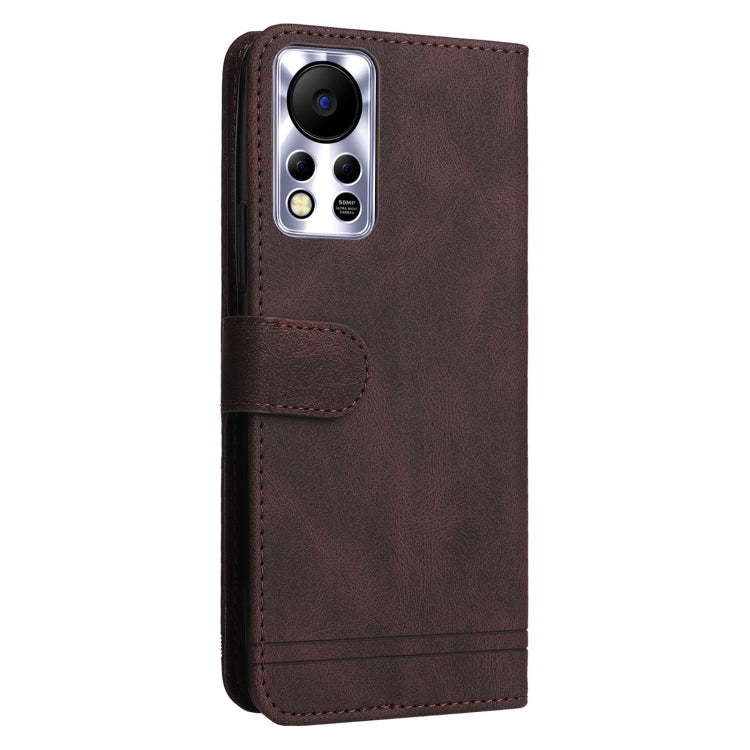 For Infinix Hot 11s NFC Skin Feel Life Tree Metal Button Leather Phone Case
