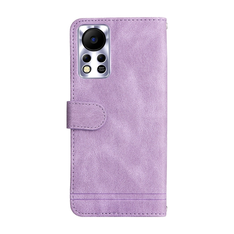 For Infinix Hot 11s NFC Skin Feel Life Tree Metal Button Leather Phone Case