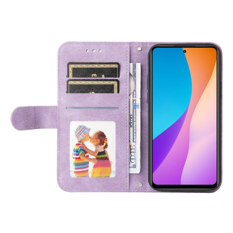 For Infinix Hot 11s NFC Skin Feel Life Tree Metal Button Leather Phone Case