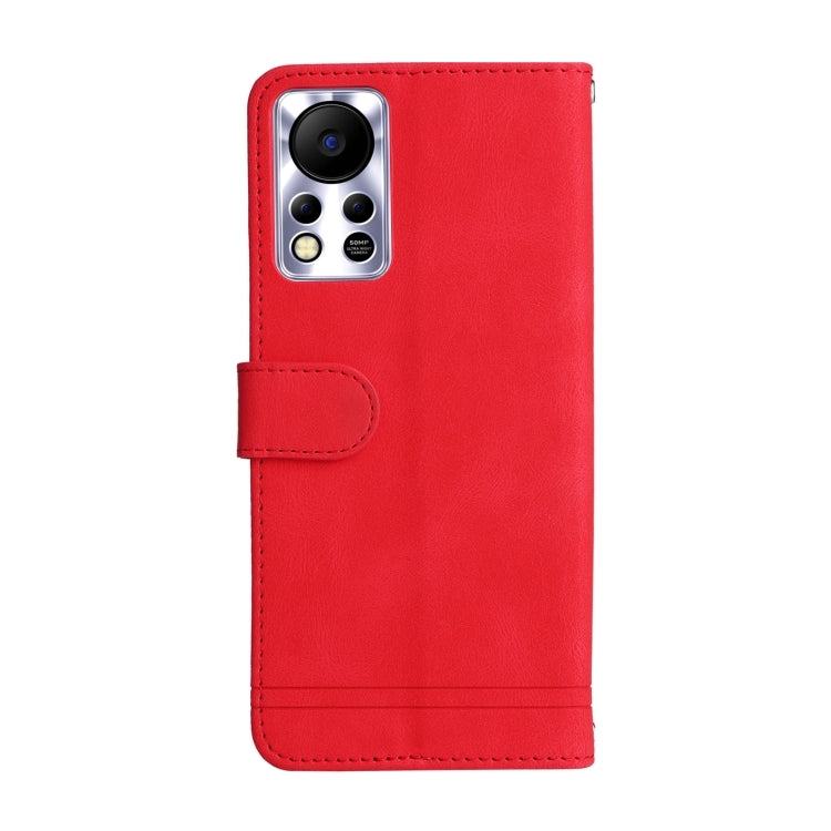 For Infinix Hot 11s NFC Skin Feel Life Tree Metal Button Leather Phone Case