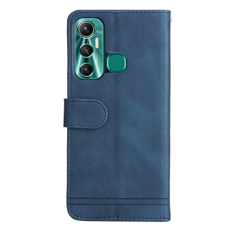 For Infinix Hot 11 Skin Feel Life Tree Metal Button Leather Phone Case