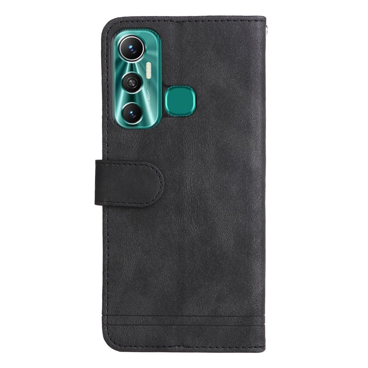 For Infinix Hot 11 Skin Feel Life Tree Metal Button Leather Phone Case