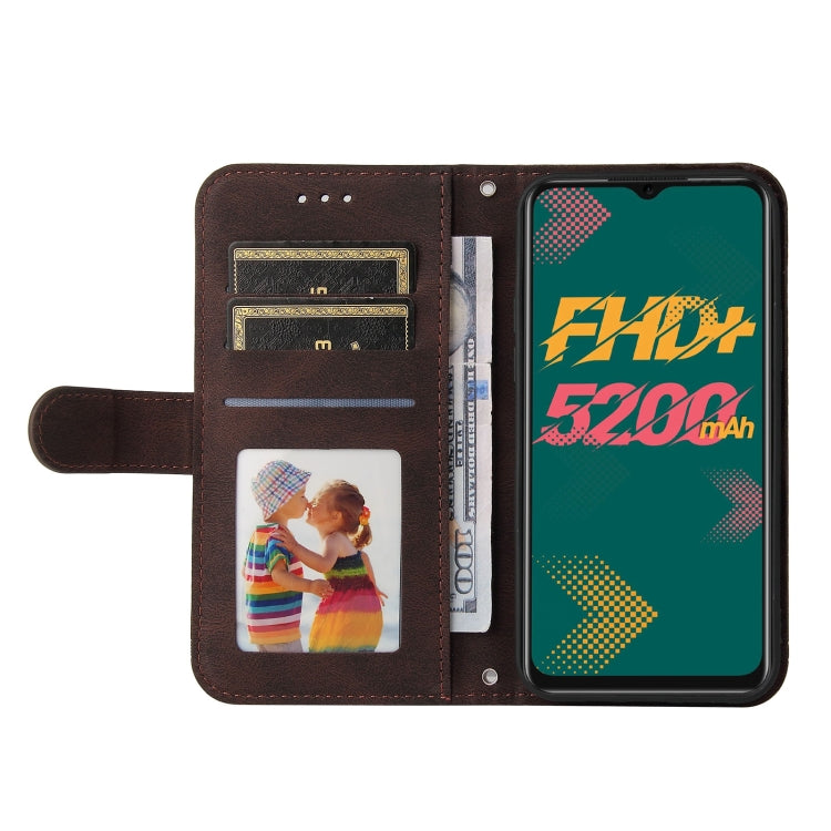 For Infinix Hot 11 Skin Feel Life Tree Metal Button Leather Phone Case