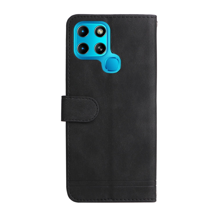 For Infinix Smart 6 Skin Feel Life Tree Metal Button Leather Phone Case
