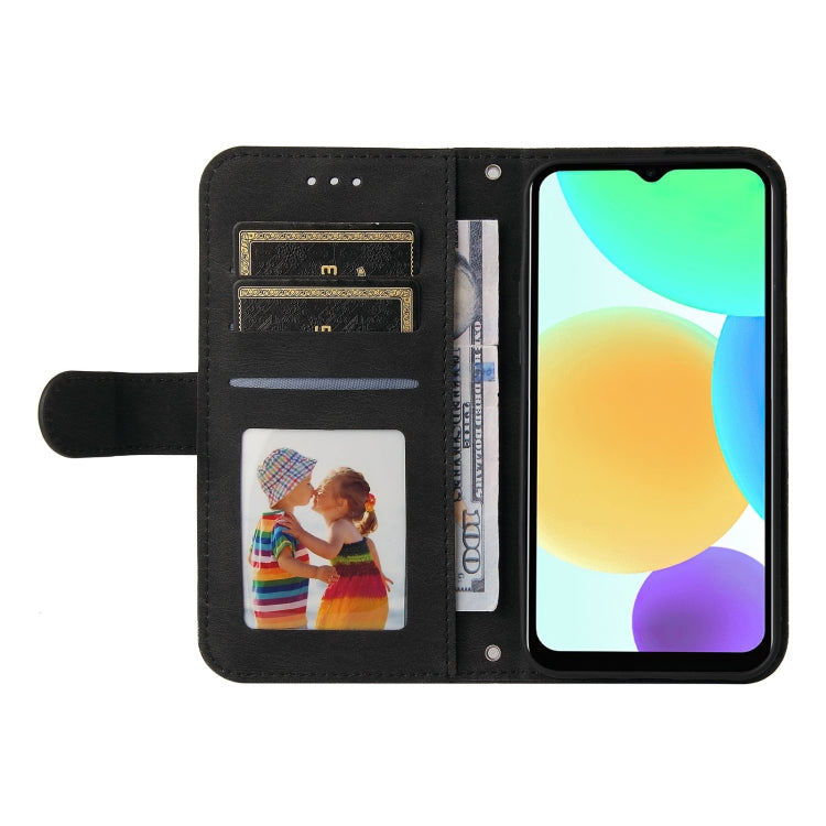 For Infinix Smart 6 Skin Feel Life Tree Metal Button Leather Phone Case