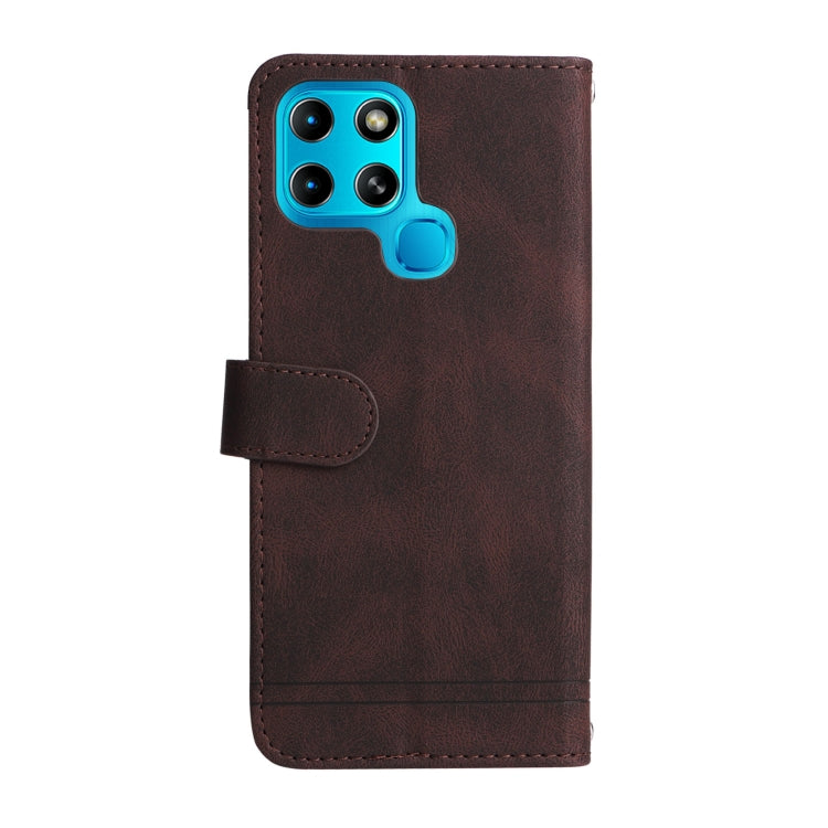 For Infinix Smart 6 Skin Feel Life Tree Metal Button Leather Phone Case