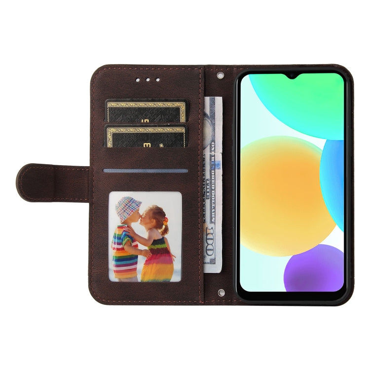 For Infinix Smart 6 Skin Feel Life Tree Metal Button Leather Phone Case