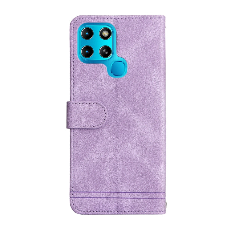 For Infinix Smart 6 Skin Feel Life Tree Metal Button Leather Phone Case