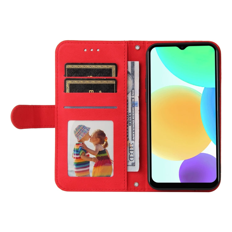 For Infinix Smart 6 Skin Feel Life Tree Metal Button Leather Phone Case