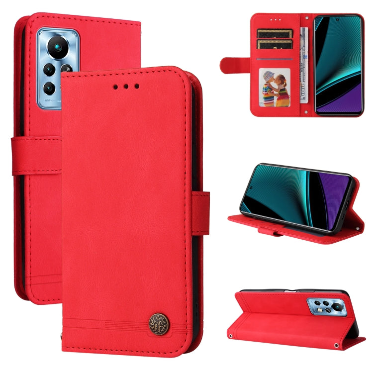 For Infinix Note 11 Pro / 11S / X697 Skin Feel Life Tree Metal Button Leather Phone Case