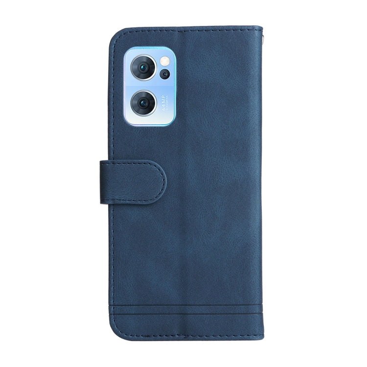 For OPPO Reno7 5G / Find X5 Lite Global Skin Feel Life Tree Metal Button Leather Phone Case