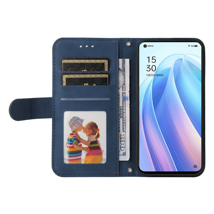For OPPO Reno7 5G / Find X5 Lite Global Skin Feel Life Tree Metal Button Leather Phone Case