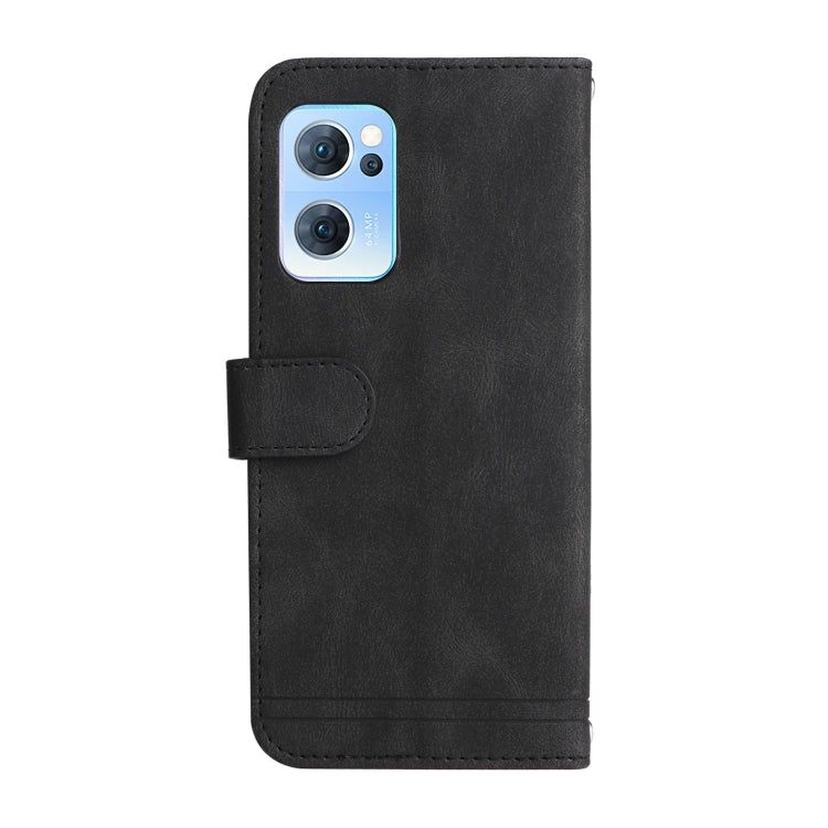 For OPPO Reno7 5G / Find X5 Lite Global Skin Feel Life Tree Metal Button Leather Phone Case