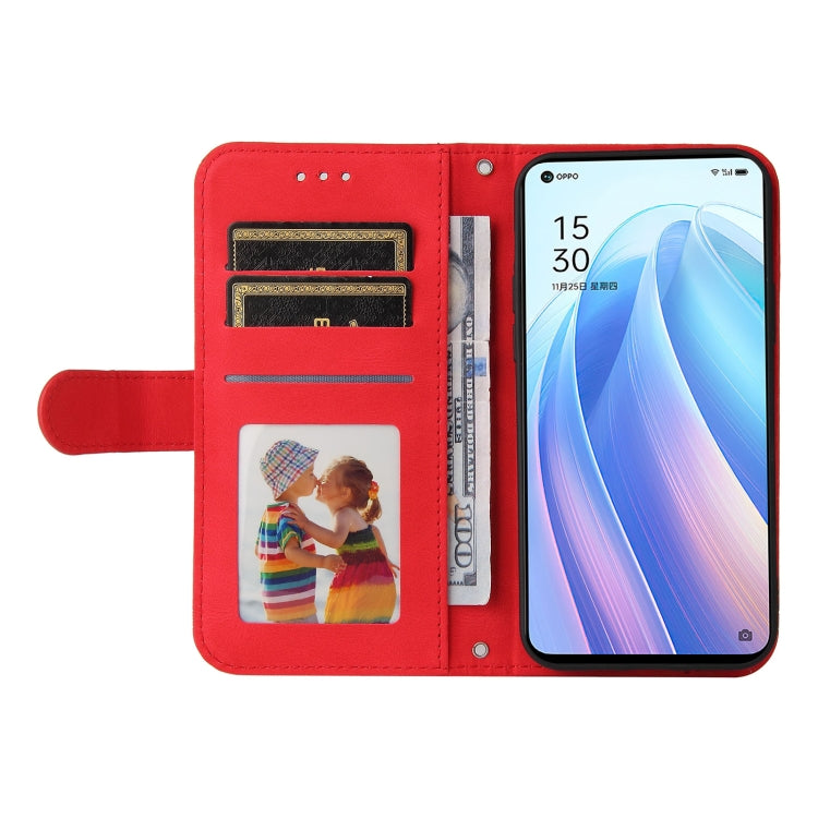 For OPPO Reno7 5G / Find X5 Lite Global Skin Feel Life Tree Metal Button Leather Phone Case