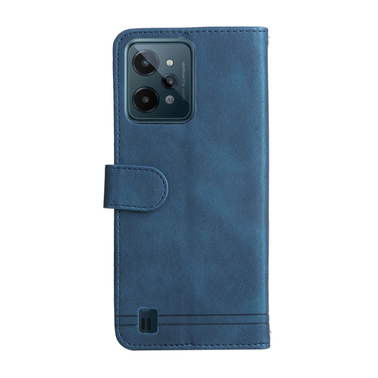 For OPPO Realme C31 Skin Feel Life Tree Metal Button Leather Phone Case