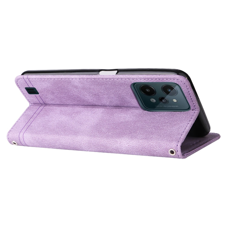 For OPPO Realme C31 Skin Feel Life Tree Metal Button Leather Phone Case