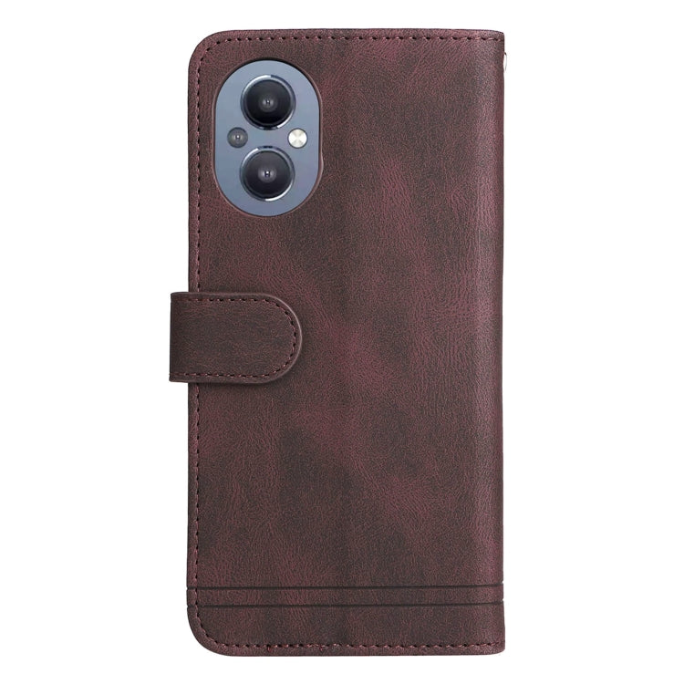 For OPPO A96 5G / Reno7 Z 5G / OnePlus Nord N20 5G Skin Feel Life Tree Metal Button Leather Phone Case