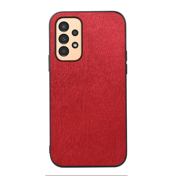 For Samsung Galaxy A13 4G Wood Texture PU Phone Case
