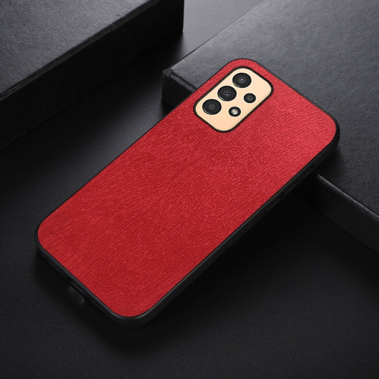 For Samsung Galaxy A13 4G Wood Texture PU Phone Case