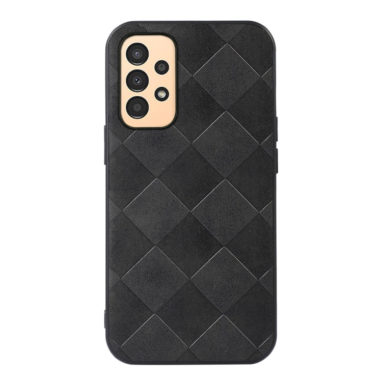For Samsung Galaxy A13 4G Weave Plaid PU Phone Case