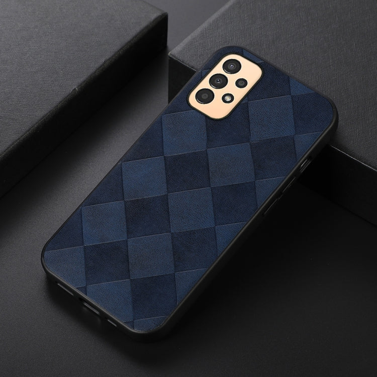 For Samsung Galaxy A13 4G Weave Plaid PU Phone Case