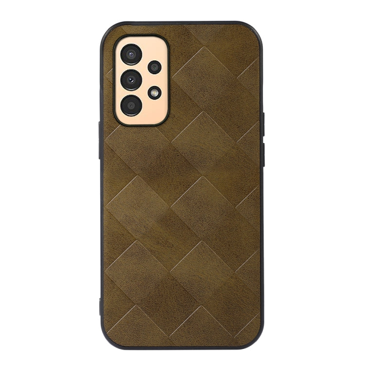 For Samsung Galaxy A13 4G Weave Plaid PU Phone Case