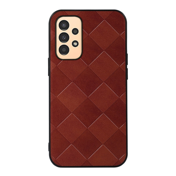 For Samsung Galaxy A13 4G Weave Plaid PU Phone Case