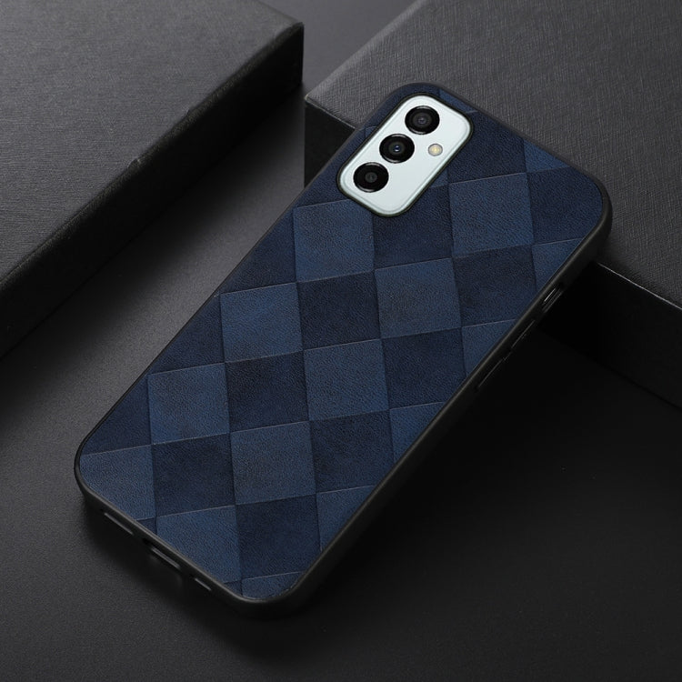 For Samsung Galaxy M23 / F23 5G Weave Plaid PU Phone Case