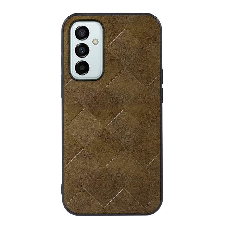 For Samsung Galaxy M23 / F23 5G Weave Plaid PU Phone Case