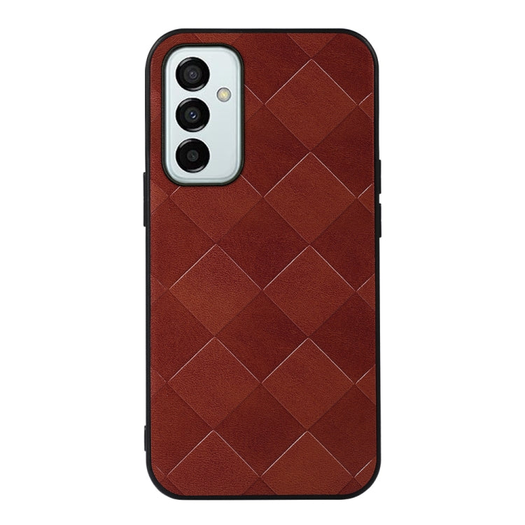 For Samsung Galaxy M23 / F23 5G Weave Plaid PU Phone Case