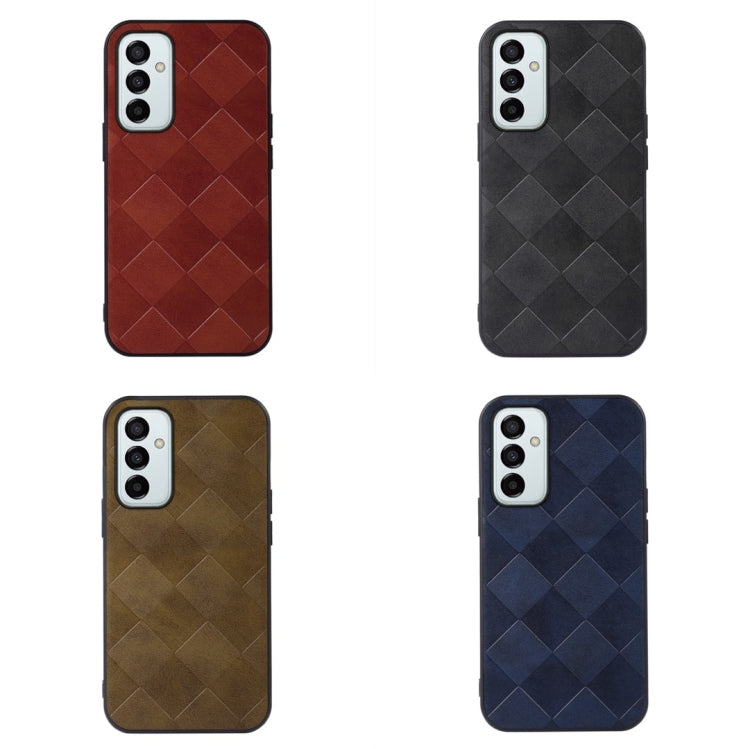 For Samsung Galaxy M23 / F23 5G Weave Plaid PU Phone Case