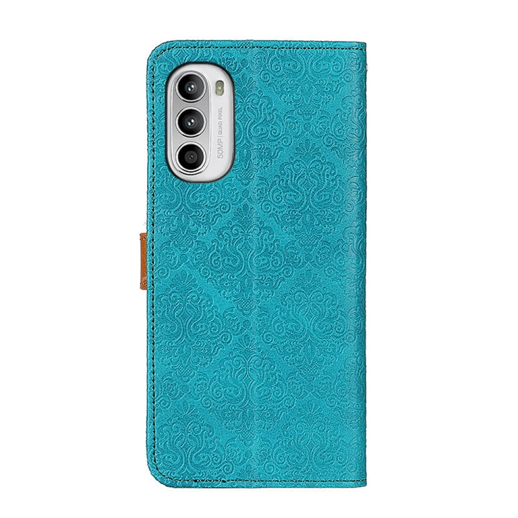 For Motorola Moto G52 4G / G82 5G / G71S European Floral Embossed Flip Leather Phone Case