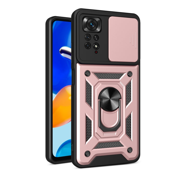 For Xiaomi Redmi Note 11 Pro Global Sliding Camera Cover Design TPU+PC Protective Phone Case