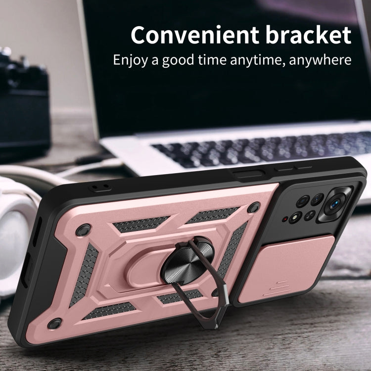 For Xiaomi Redmi Note 11 Pro Global Sliding Camera Cover Design TPU+PC Protective Phone Case