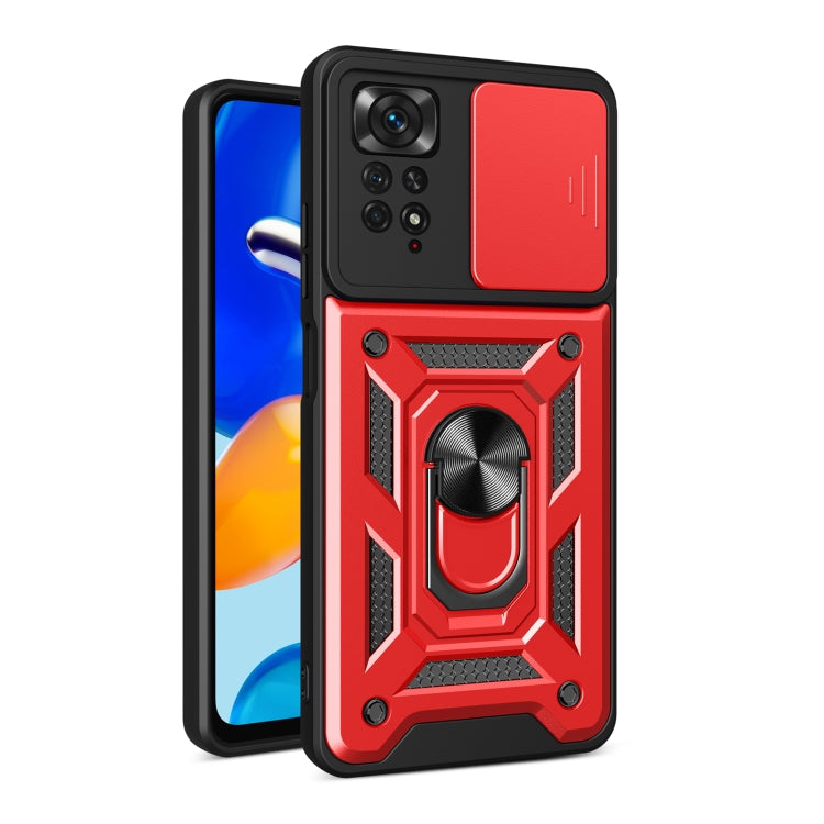 For Xiaomi Redmi Note 11 Pro Global Sliding Camera Cover Design TPU+PC Protective Phone Case