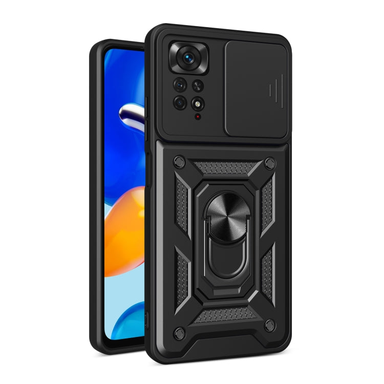 For Xiaomi Redmi Note 11 Pro Global Sliding Camera Cover Design TPU+PC Protective Phone Case