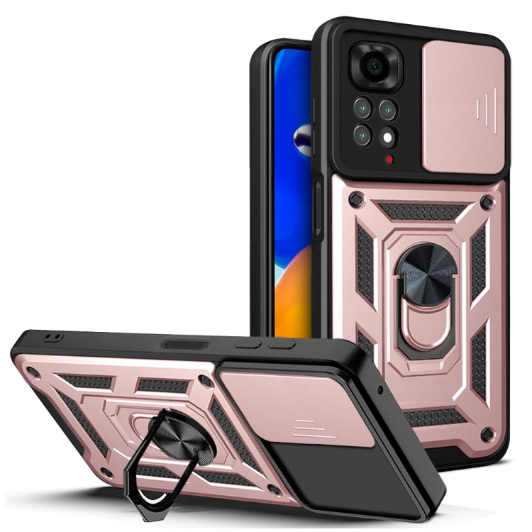 For Xiaomi Redmi Note 11S Sliding Camera Cover Design TPU+PC Protective Phone Case