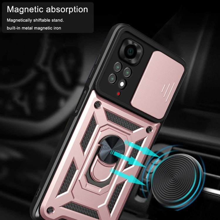 For Xiaomi Redmi Note 11S Sliding Camera Cover Design TPU+PC Protective Phone Case